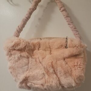 Pink Fur Women Bag